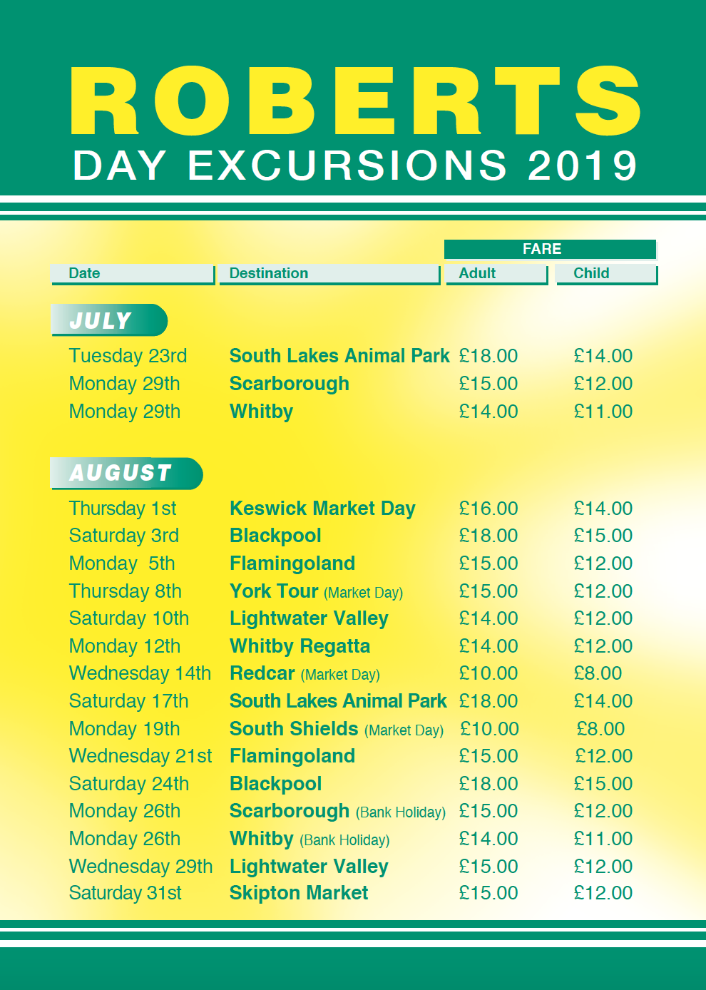 roberts day trips from leicester